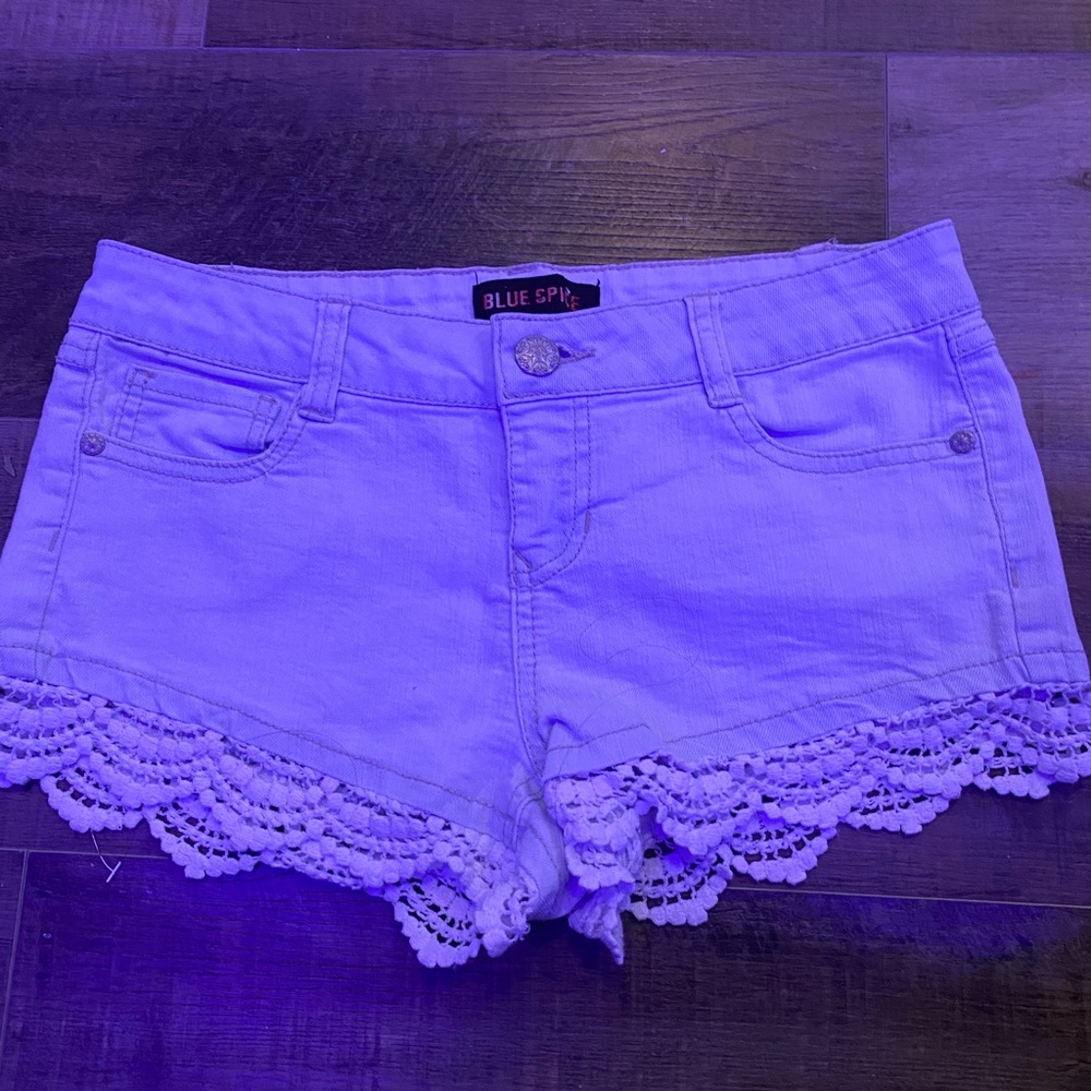 light blue shorts